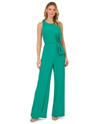 Adrianna Papell Wide Leg Bow Detail Jumpsuit - Green