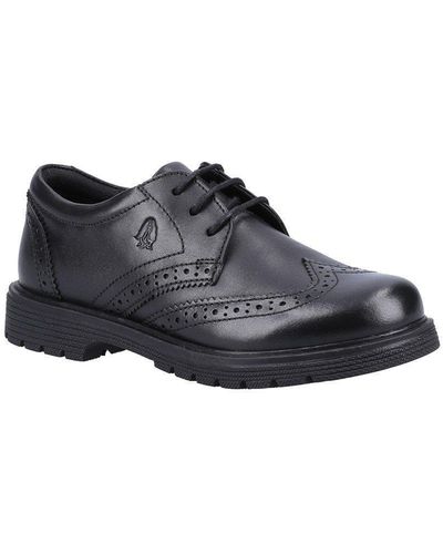 Hush Puppies Black 'sally' Senior Leather Shoe