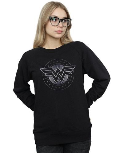 Dc Comics Wonder Woman Star Shield Sweatshirt - Blue