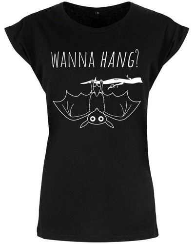 Grindstore Cute Bat Wanna Hang T-shirt - Black