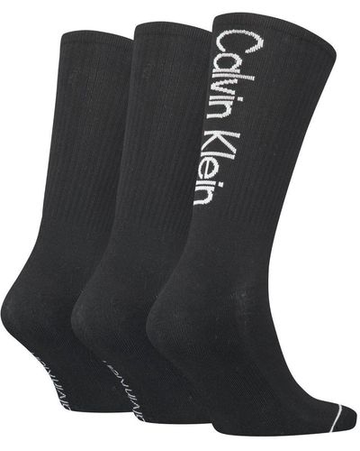 Calvin Klein 3 Pack Athleisure Sock - Black