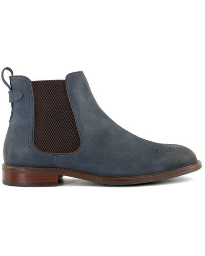 Dune 'clicker' Chelsea Boots - Blue