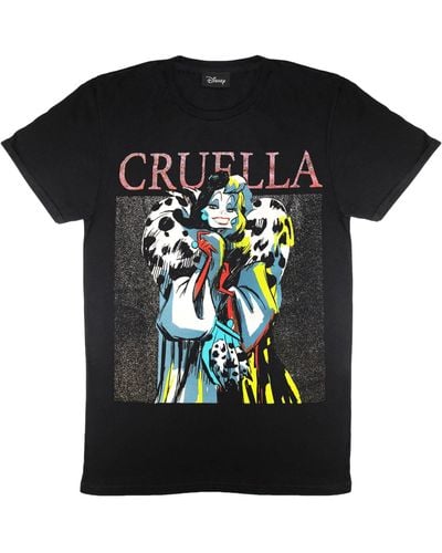 Disney Villains Cruella De Vil Womens T-shirt - Black