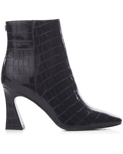 Moda In Pelle 'milley' Patent Heeled Boots - Black