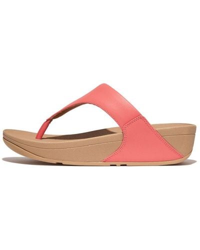 Fitflop Lulu Leather Toepost Rosy Coral - Pink