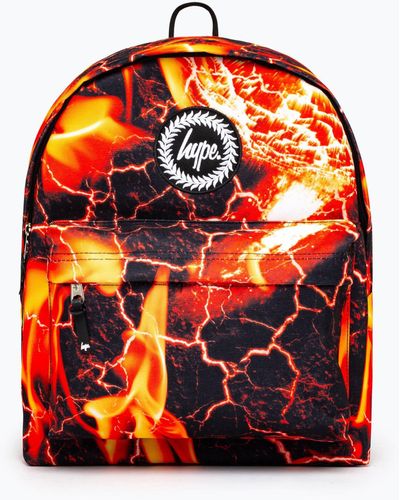 Hype Lava Fire Crest Backpack - Red