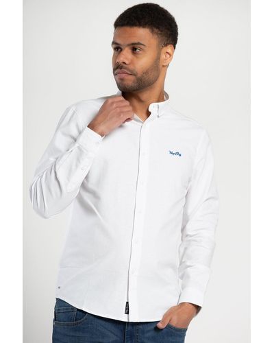 Tokyo Laundry Cotton Oxford Long-sleeve Shirt - White