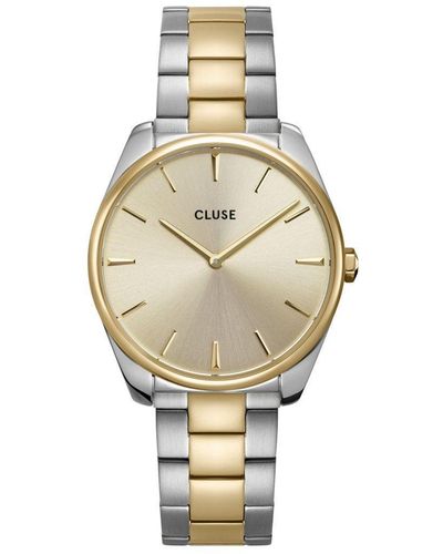 Cluse Feroce Stainless Steel Fashion Analogue Quartz Watch - Cw0101212004 - Metallic