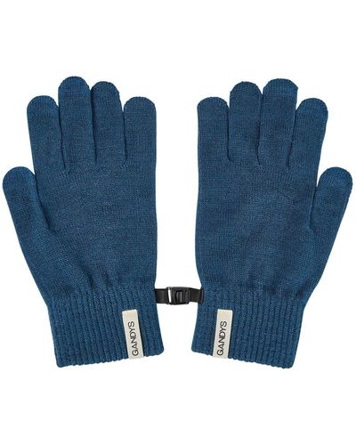 Gandys Teal Recycled Touch Screen Gloves - Blue