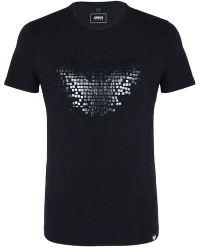 Armani Jeans Pixel Eagle Black T-shirt