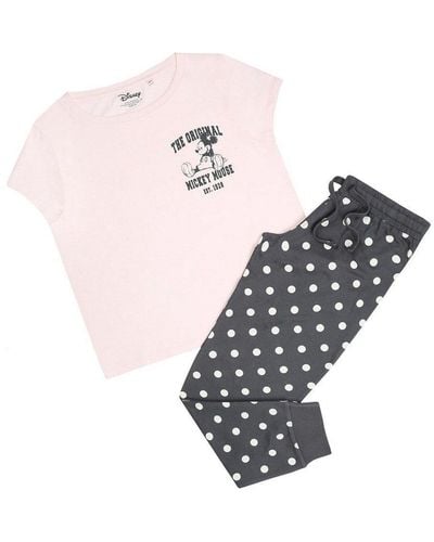 Disney The Original Mickey Mouse Long Pyjama Set - Pink