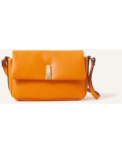 Accessorize Puffer Cross-body Bag - Orange