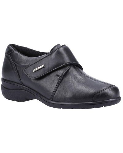 Cotswold 'cranham 2' Leather Touch Fastening Ladies Shoes - Black