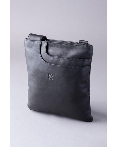 Lakeland Leather 'allerdale' Leather Cross Body Bag - Grey
