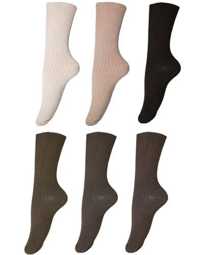 Universal Textiles Stay-up Non-elastic Diabetic Socks (6 Pairs) - White