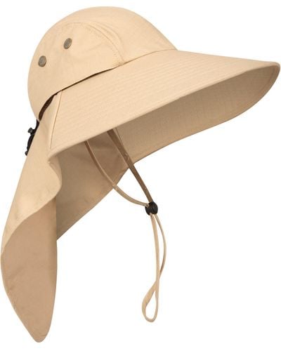 Mountain Warehouse Kaingaroa Hat Water Repellent Coverage Brim Headwear - Natural