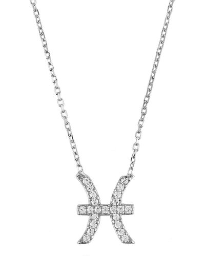 LÁTELITA London Zodiac Star Sign Pendant Necklace Silver Pisces - Metallic