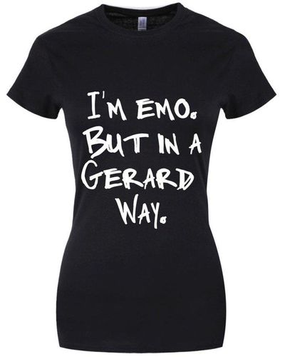 Grindstore Im Emo But In A Gerard Way T-shirt - Black