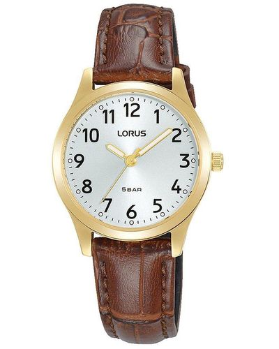 Lorus Leather Stainless Steel Classic Analogue Quartz Watch - Rrx20jx9 - White