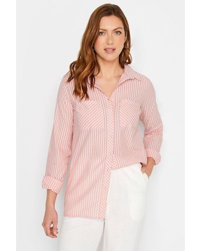 Long Tall Sally Tall Cotton Shirt - Pink