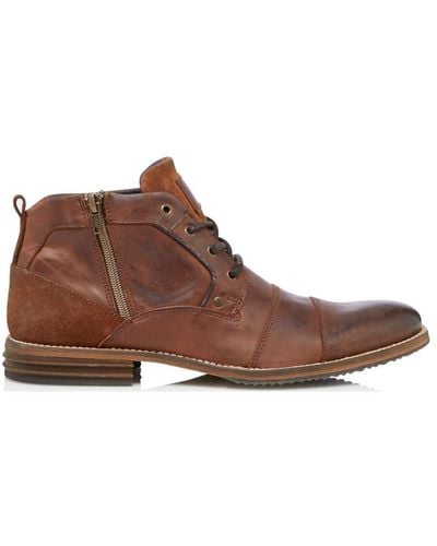 Dune 'capitals' Leather Smart Boots - Brown