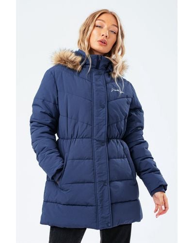 Hype Fitted Puffer Jacket - Blue