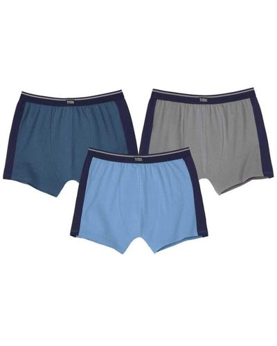 Atlas For Men Sporty Boxer Shorts (pack Of 3) - Blue