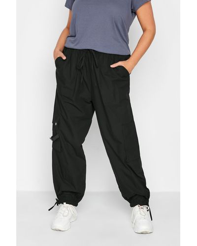 Yours Pull On Cargo Trousers - Black