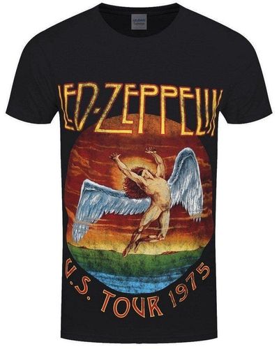 Led Zeppelin Usa Tour ́75 T-shirt - Black