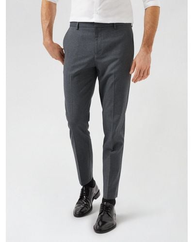 Burton Mid Grey Skinny Fit Trousers With Polyest