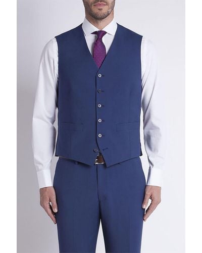 Jeff Banks Ivy League Suit Waistcoat - Blue