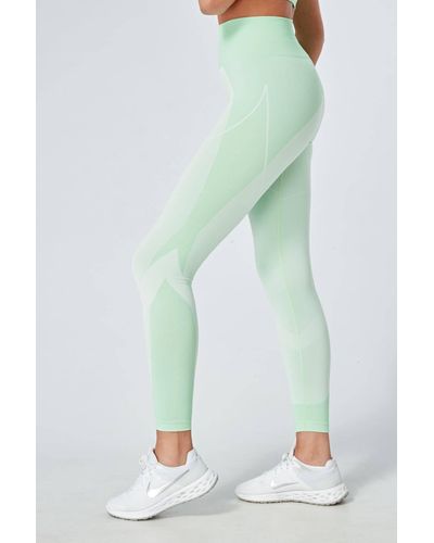 Twill Active Recycled Colour Block Body Fit Legging - Green
