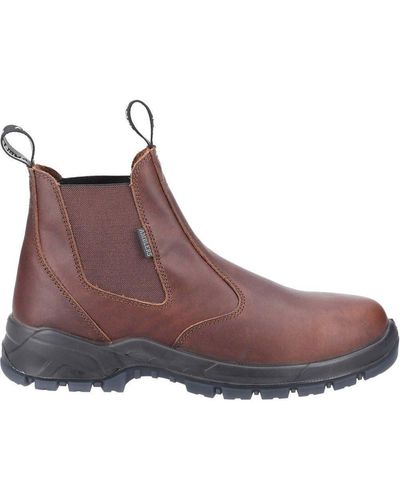Amblers Leather Safety Boots - Brown