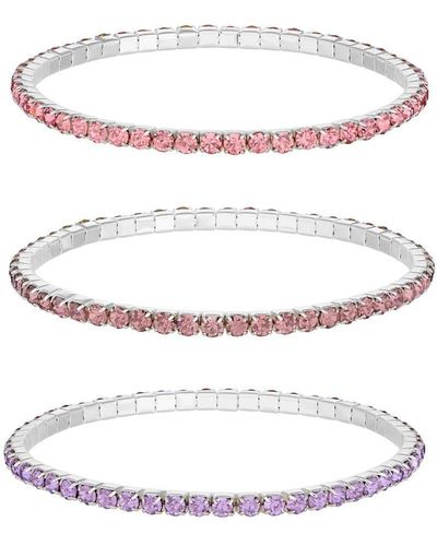 Lipsy Silver Tonal Bracelets - Pack Of 3 - White
