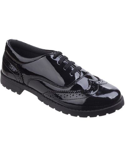 Hush Puppies 'eadie Senior Patent' Leather Shoes - Black
