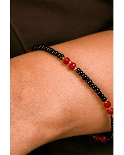 The Colourful Aura Black Red Bead Daily Elegant Indian Mangalsutra Adult And Kids Nazaria Bracelet