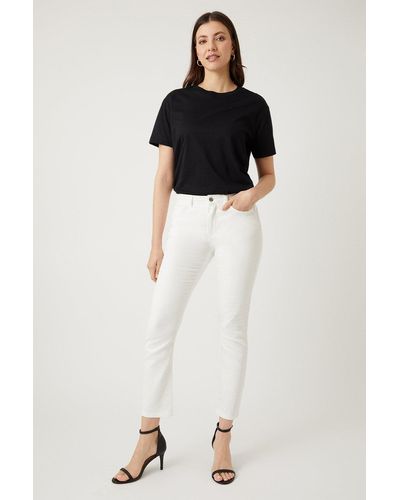 Wallis White Harper Straight Leg Jeans - Black