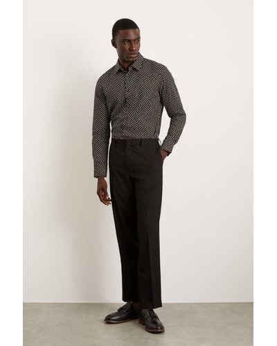 Burton Tailored Black Smart Trousers