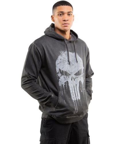 Marvel Punisher Skull Cotton Hoodie - Black