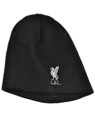 Liverpool Fc Crest Beanie Knitted Hat - Black