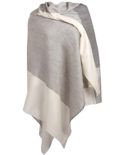 Pure Luxuries 'contrast' Cashmere & Merino Wool Throw - Natural