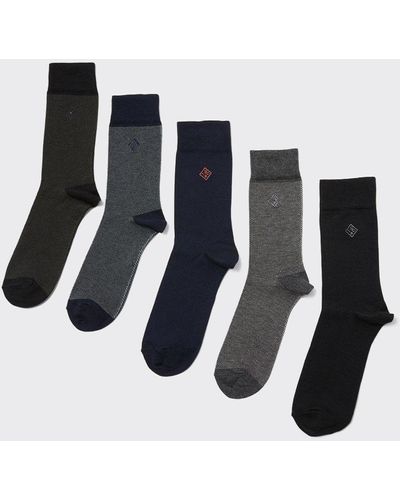 Burton 5 Pack 1904 Colour Birdseye Socks - Black