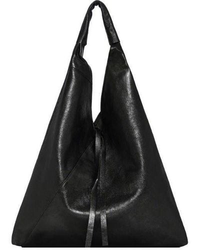 Sostter Black Metallic Boho Leather Bag - Bdbdx