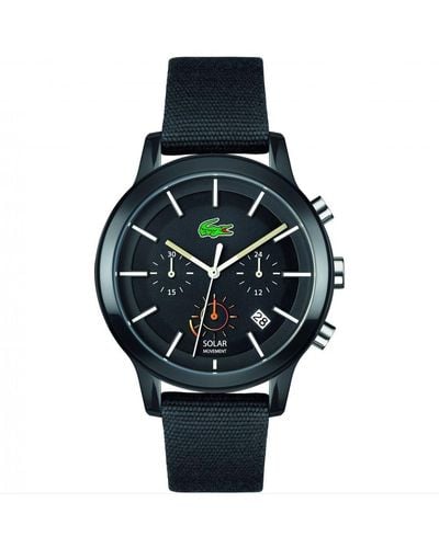 Lacoste L.12.12 Solar Stainless Steel Fashion Analogue Solar Watch - 2011115 - Black
