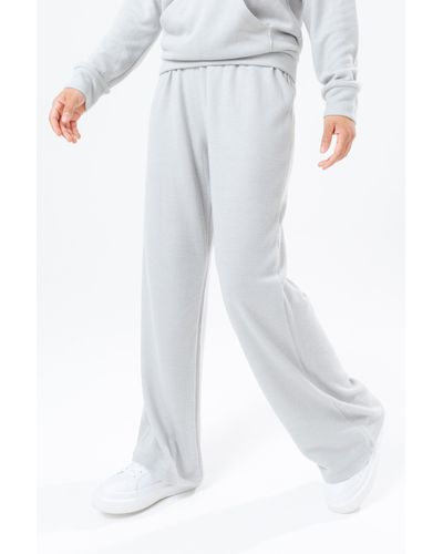 Hype Knitted Wide Leg Joggers - White