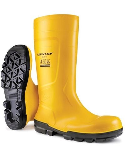 Dunlop 'work-it Full Safety' Safety Wellingtons - Yellow