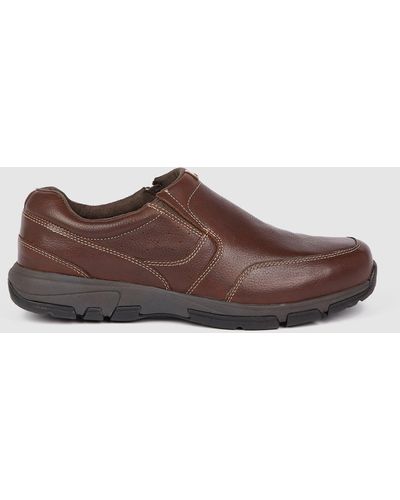 DEBENHAMS Airsoft Leather Slip On Shoe - Brown