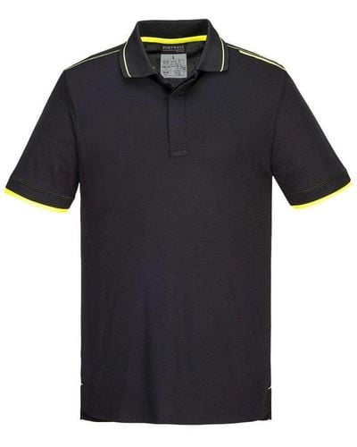 Portwest Wx3 Eco Friendly Polo Shirt - Black
