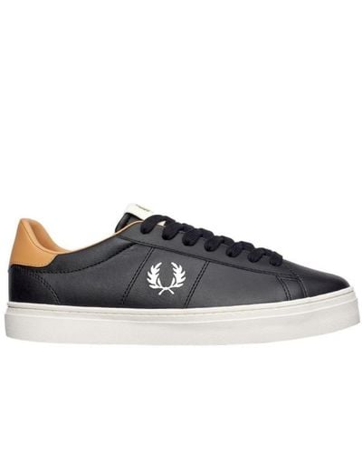 Fred Perry Spencer Vulc Leather B8350 102 Black Trainers