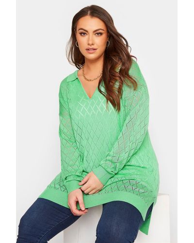 Yours Knitted Jumper - Green